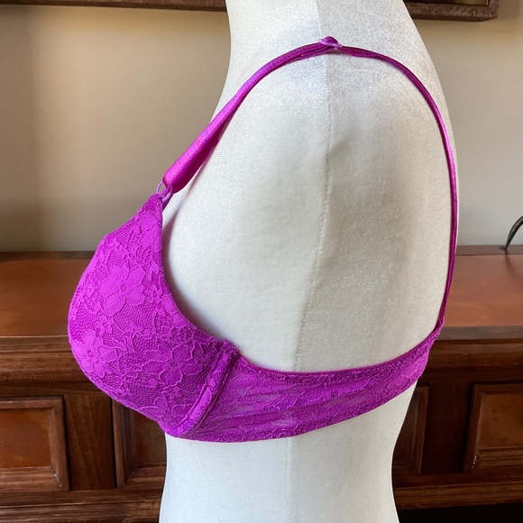 Rampage Intimates Lace Lightly Padded Bra. Size 34C. Orchid purple/pink. - Picture 6 of 8
